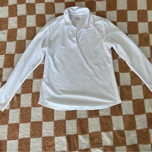 Lady Pinseeker Golf Women's Ribbed Tech Nylon Long Sleeve Polo/Med